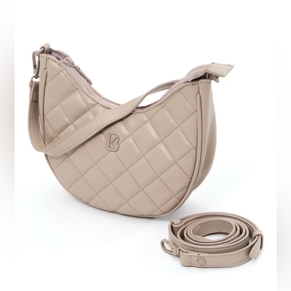 Buffbunny Collection Handbags - Buffbunny Quilted Crossbody Purse Tan Taupe Neutral Chamomile Wallet Convertible